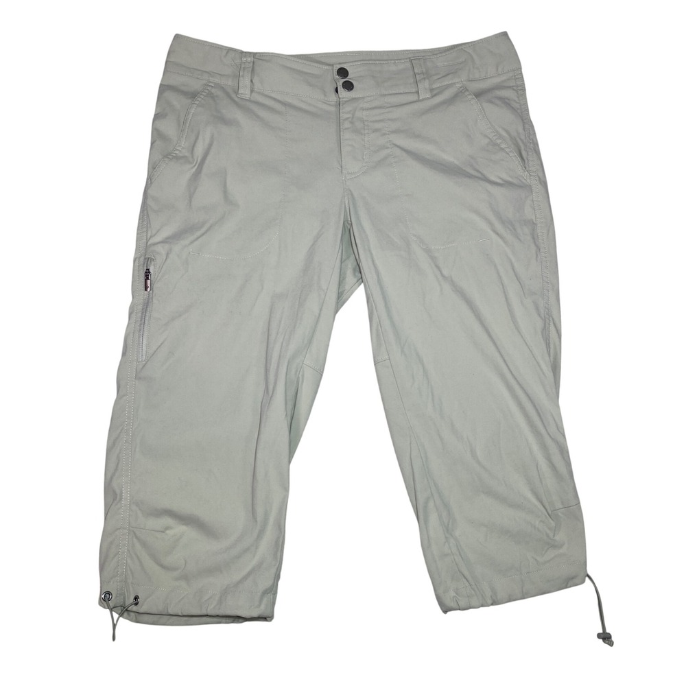 Columbia Omni-Shield Capri Pants Tan Khaki Hiking Outdoor Women Size 10 AL8672